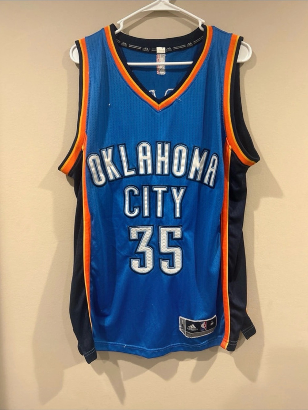 Kevin Durant Oklahoma City Thunder Adidas Jersey Blue #35 Adult Medium STITCHED